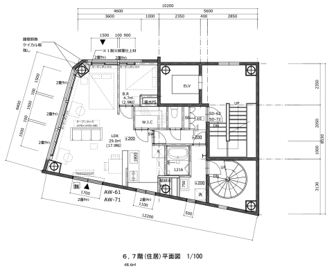6/7F平面図|